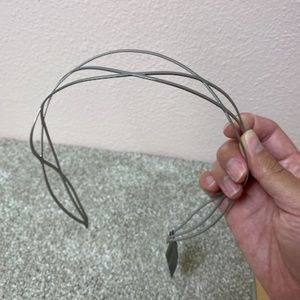 NWT L. Erickson silver matte metal headband